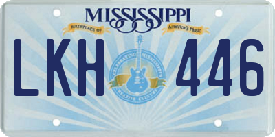 MS license plate LKH446