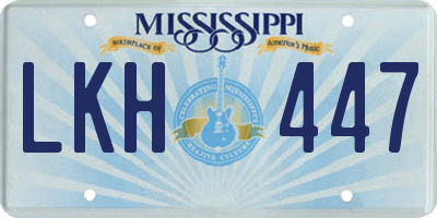 MS license plate LKH447
