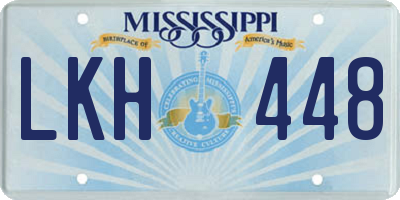 MS license plate LKH448