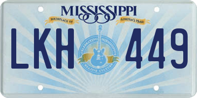 MS license plate LKH449