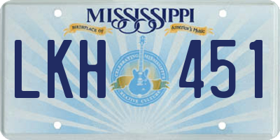 MS license plate LKH451