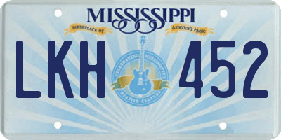 MS license plate LKH452
