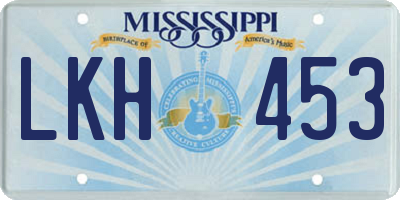 MS license plate LKH453