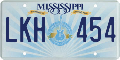 MS license plate LKH454