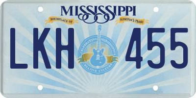 MS license plate LKH455