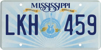MS license plate LKH459