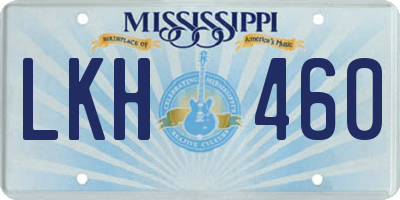 MS license plate LKH460