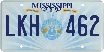 MS license plate LKH462
