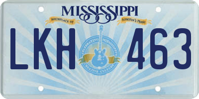 MS license plate LKH463