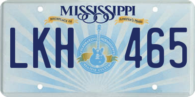 MS license plate LKH465