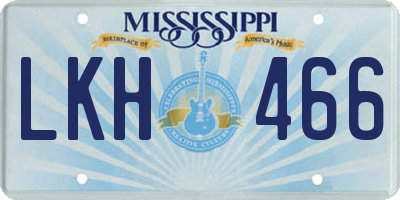 MS license plate LKH466
