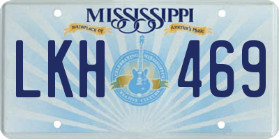 MS license plate LKH469