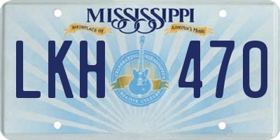 MS license plate LKH470