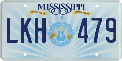 MS license plate LKH479