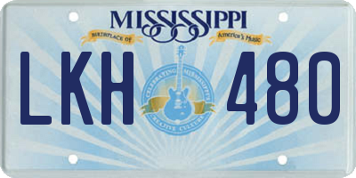 MS license plate LKH480