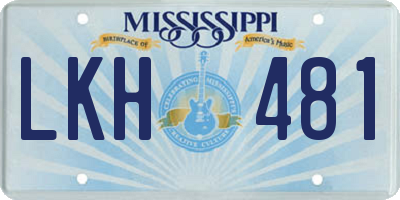 MS license plate LKH481