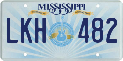 MS license plate LKH482