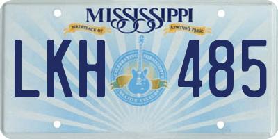 MS license plate LKH485