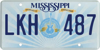 MS license plate LKH487