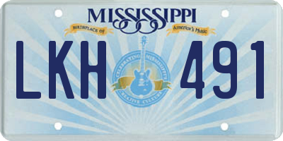 MS license plate LKH491