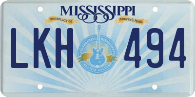 MS license plate LKH494
