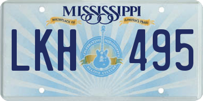 MS license plate LKH495