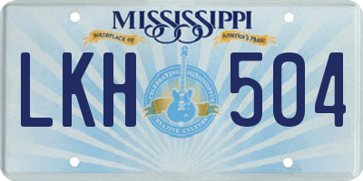 MS license plate LKH504