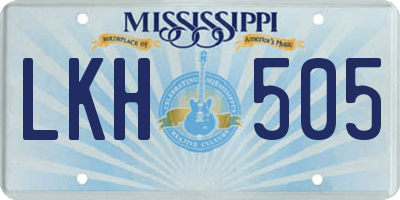 MS license plate LKH505