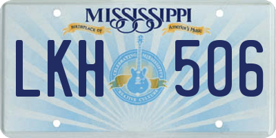 MS license plate LKH506