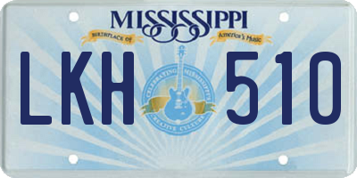 MS license plate LKH510