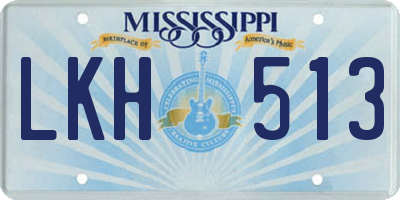 MS license plate LKH513