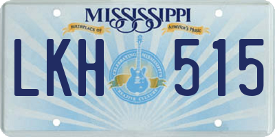 MS license plate LKH515
