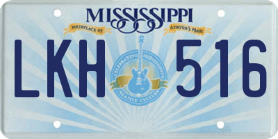 MS license plate LKH516