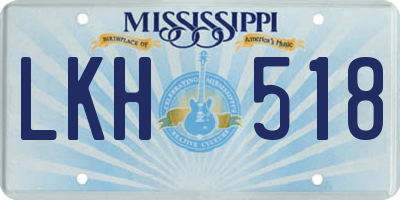 MS license plate LKH518