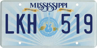 MS license plate LKH519