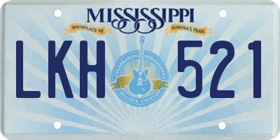 MS license plate LKH521