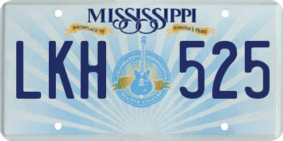 MS license plate LKH525