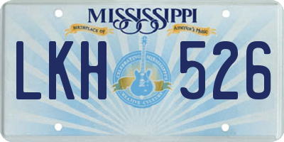 MS license plate LKH526