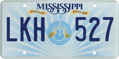 MS license plate LKH527