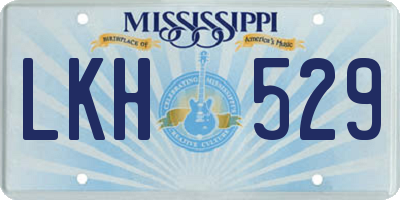 MS license plate LKH529