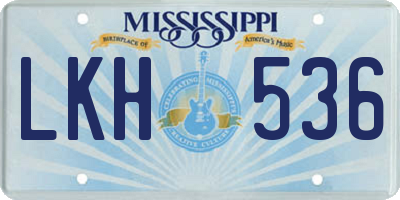 MS license plate LKH536