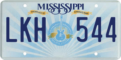 MS license plate LKH544