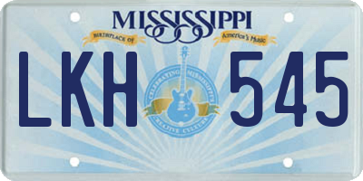 MS license plate LKH545
