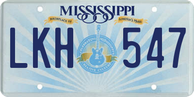 MS license plate LKH547