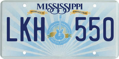 MS license plate LKH550