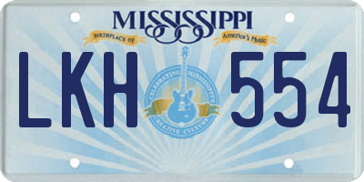 MS license plate LKH554