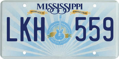 MS license plate LKH559