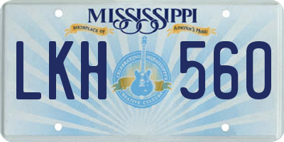 MS license plate LKH560