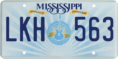 MS license plate LKH563