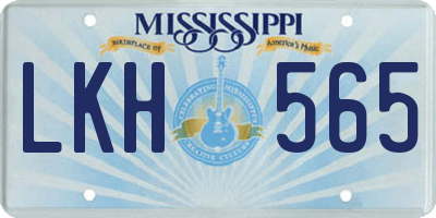 MS license plate LKH565